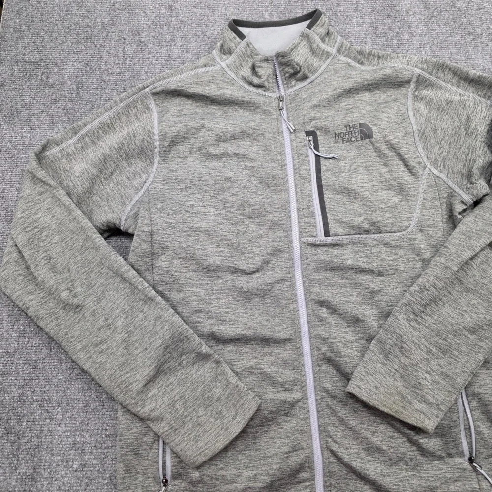 The North Face Mens Gray Borod Full Zip Fleece Jacket NF0A3SO6 Size M